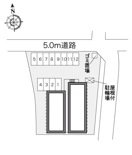 ★手数料０円★東大阪市善根寺町　月極駐車場（LP）